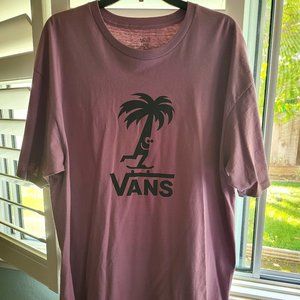 NWOT VANS Purple Short Sleeve Cotton Shirt Tee XL Mens Plus